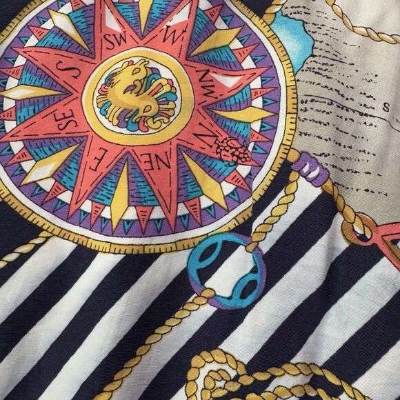 Vintage 90s JKLA Womens M Lightweight Colorful Baroque Map Zip Bomber Jacket - Picture 4 of 8